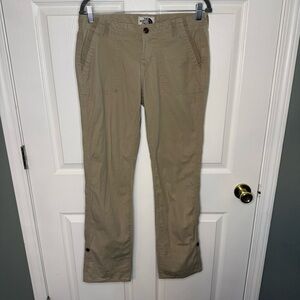 The North Face Women's Tan Boot Cut Pants with Convertible Roll Up Size 10 GUC